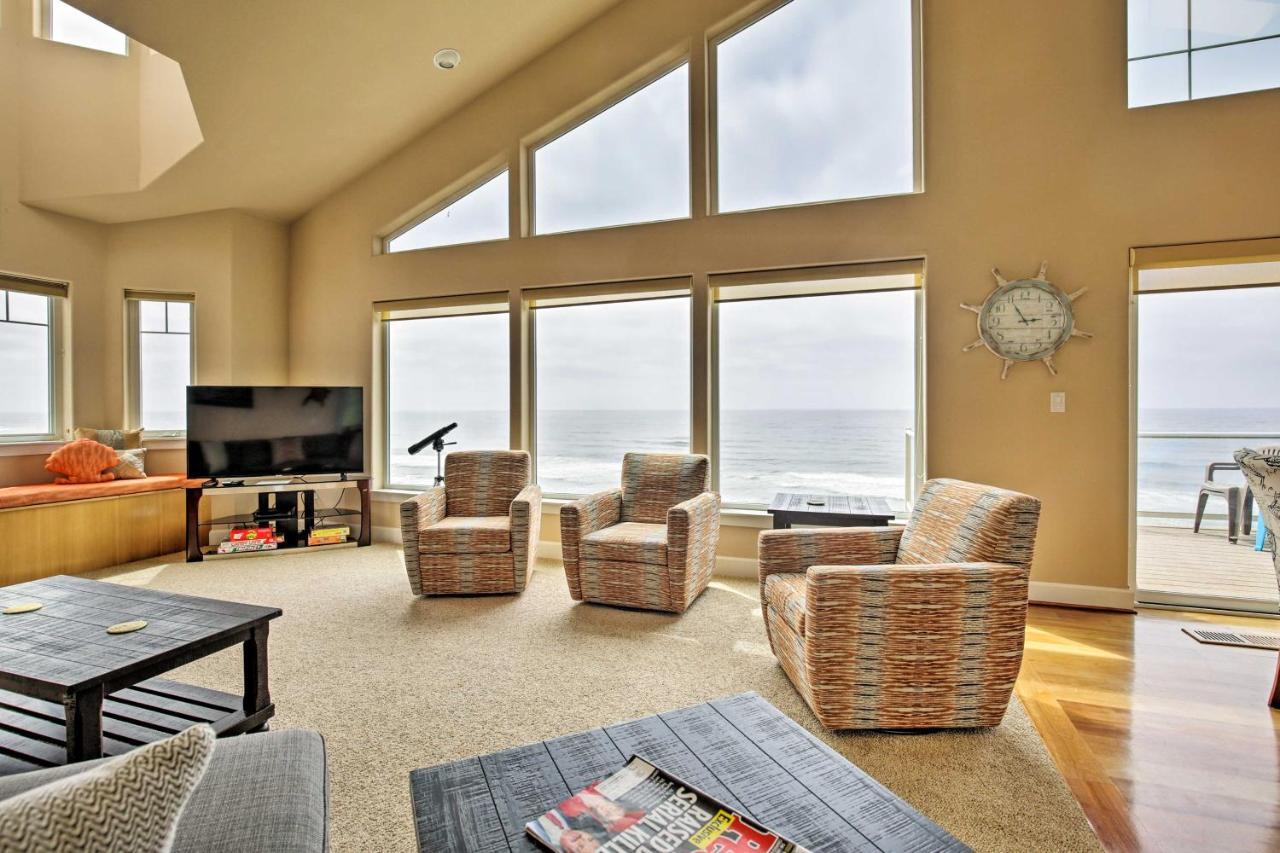 Oceanfront South Beach Home With Hot Tub And Sauna Newport Luaran gambar